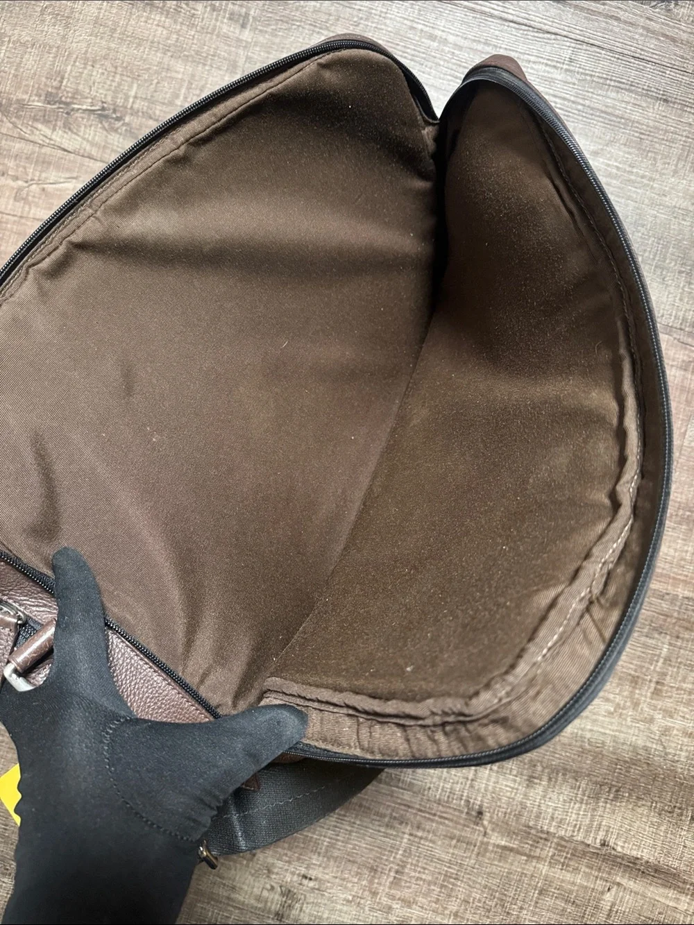 Vintage Coach Brown Pebbled Leather Laptop Brief with Black Strap